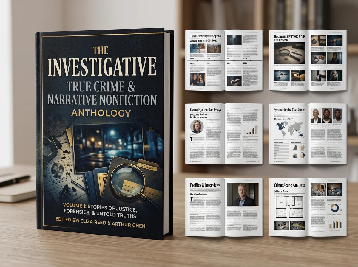 The Investigative True Crime and 202605162333 — Book Cover Design by DesignDile